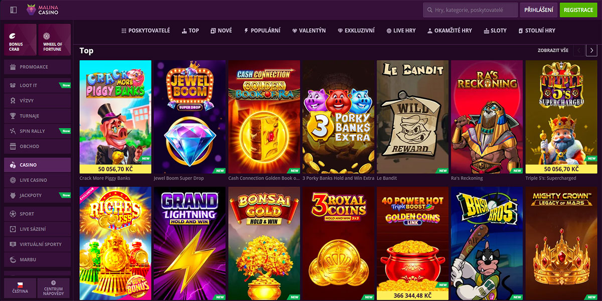 Malina Casino Slot Games