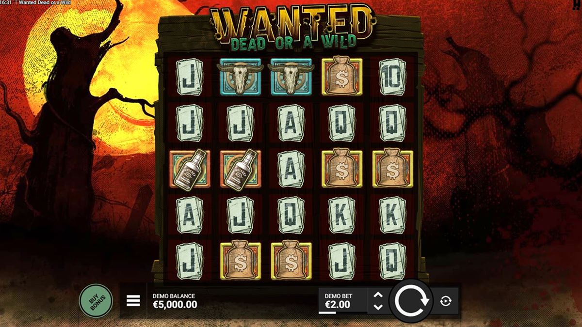 Βασική οθόνη Wanted Dead or a Wild 1