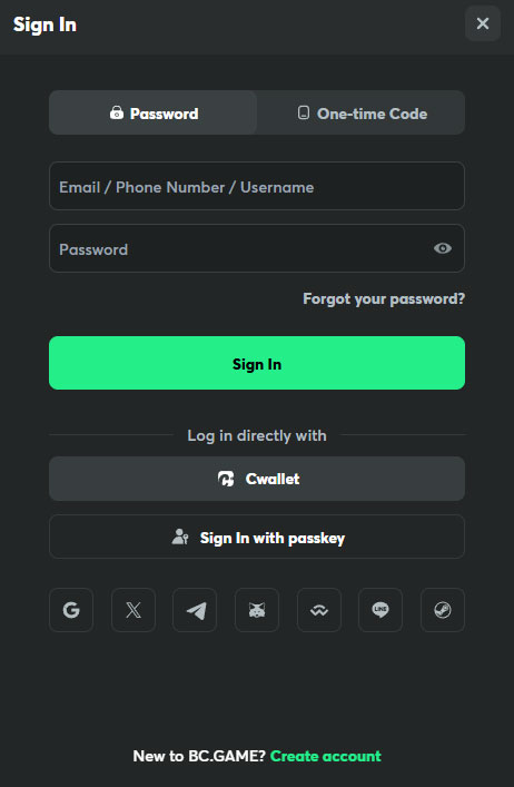 BC.Game Casino Login