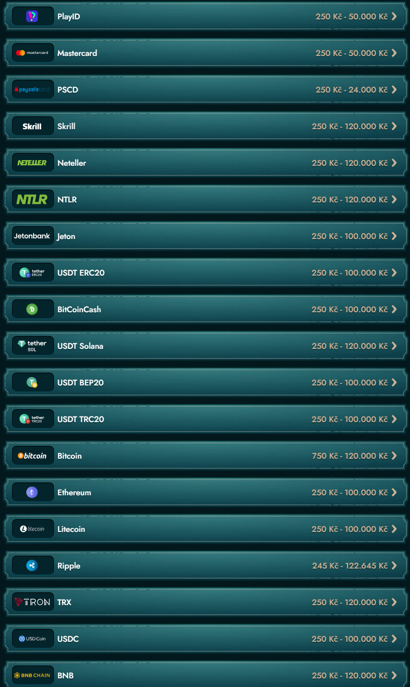 MyEmpire Casino GR Payments
