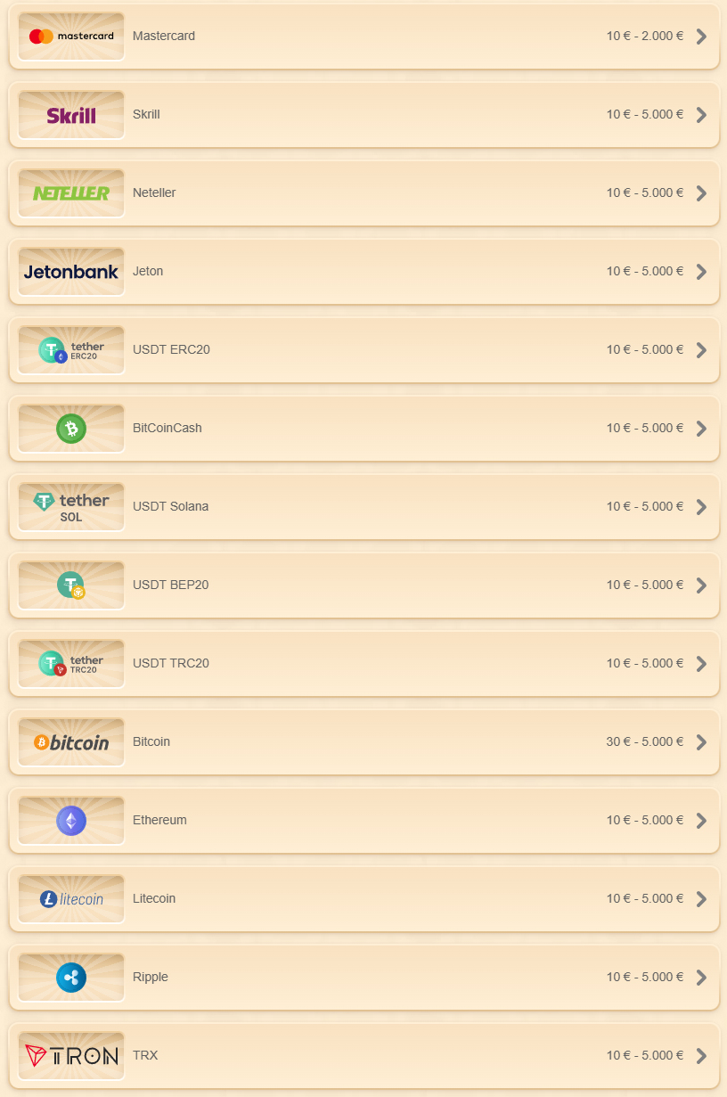 Vegasino-Casino-Payments