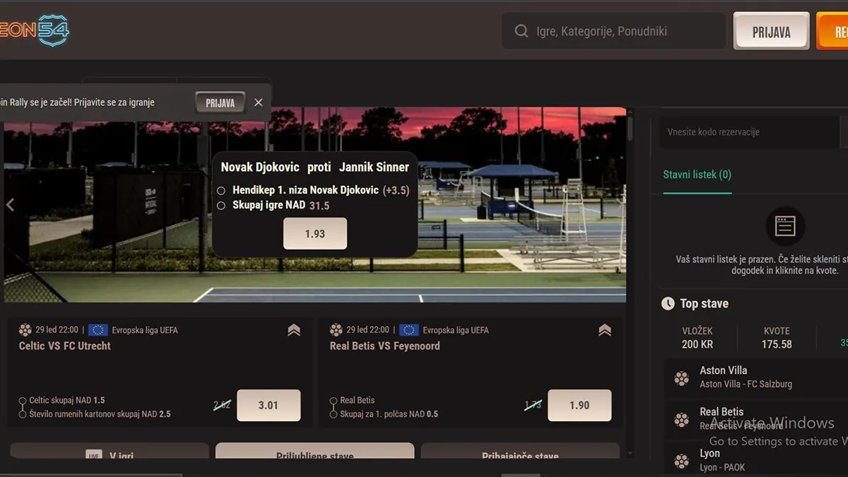 Neon54 sports betting