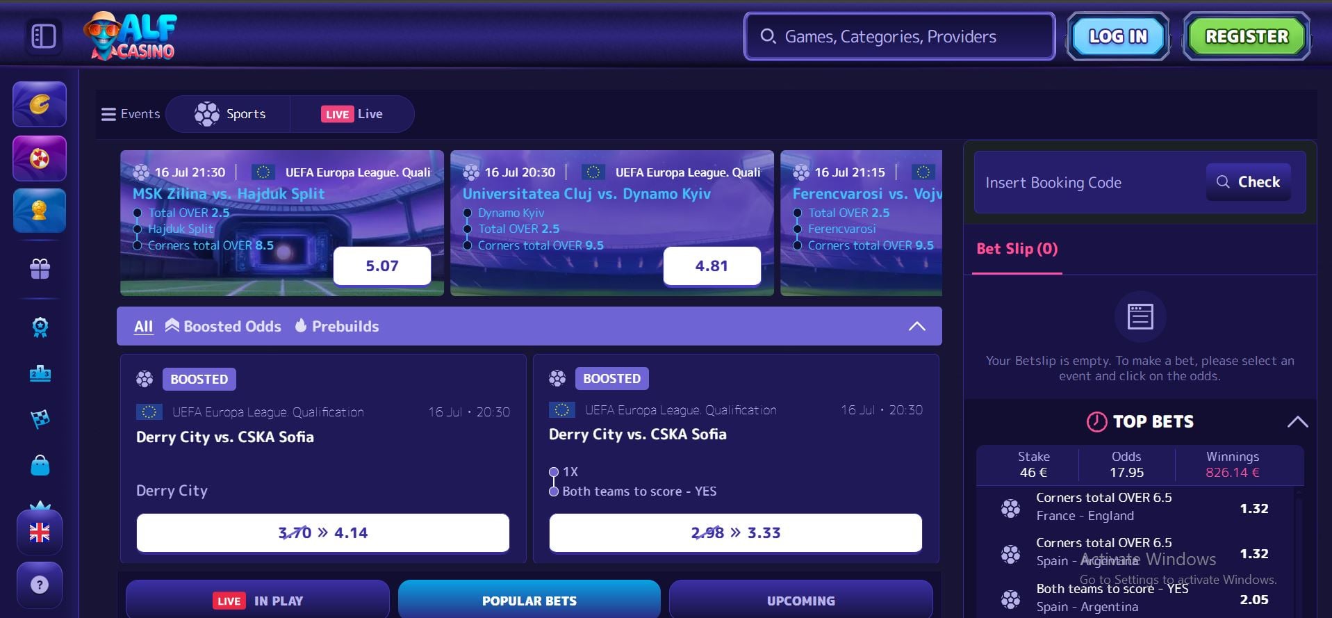 alf casino sports betting