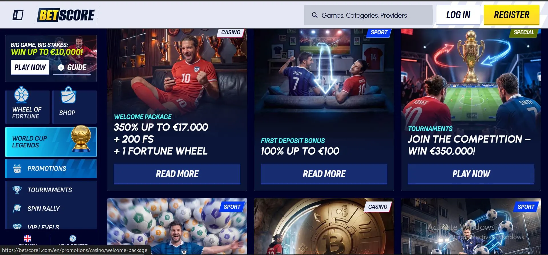 betscore casino promotions