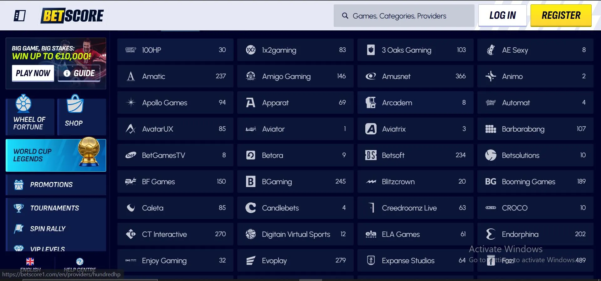 betscore-casino-providers