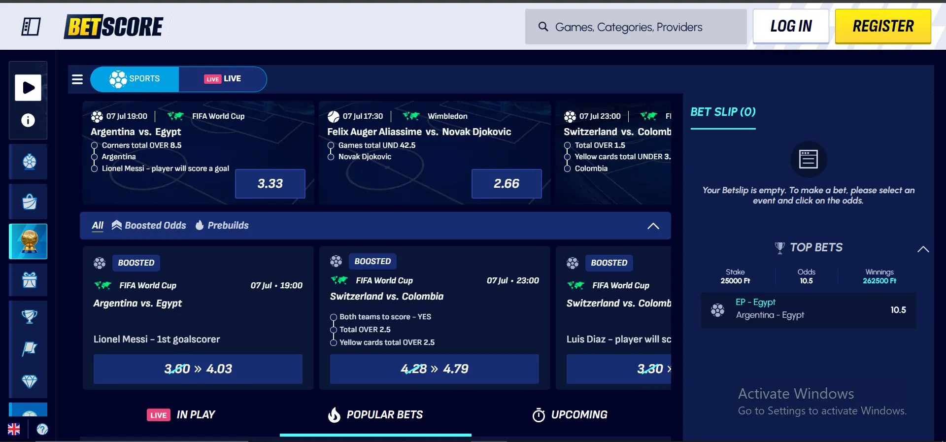 betscore casino sports betting