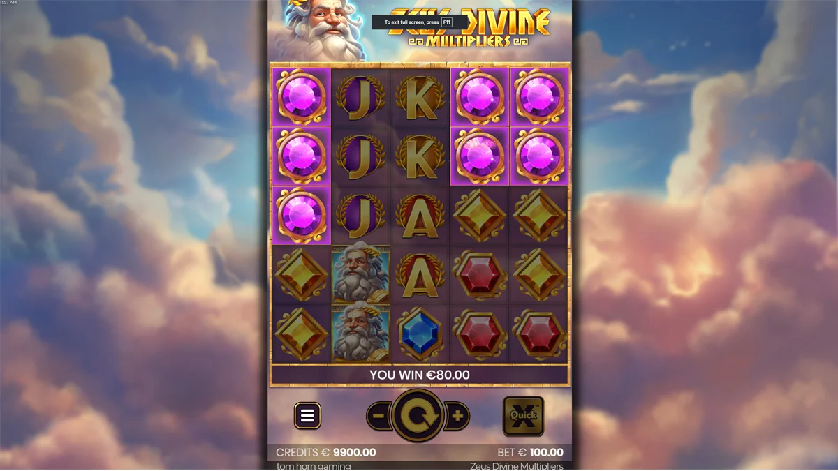 Zeus Divine Multipliers Win