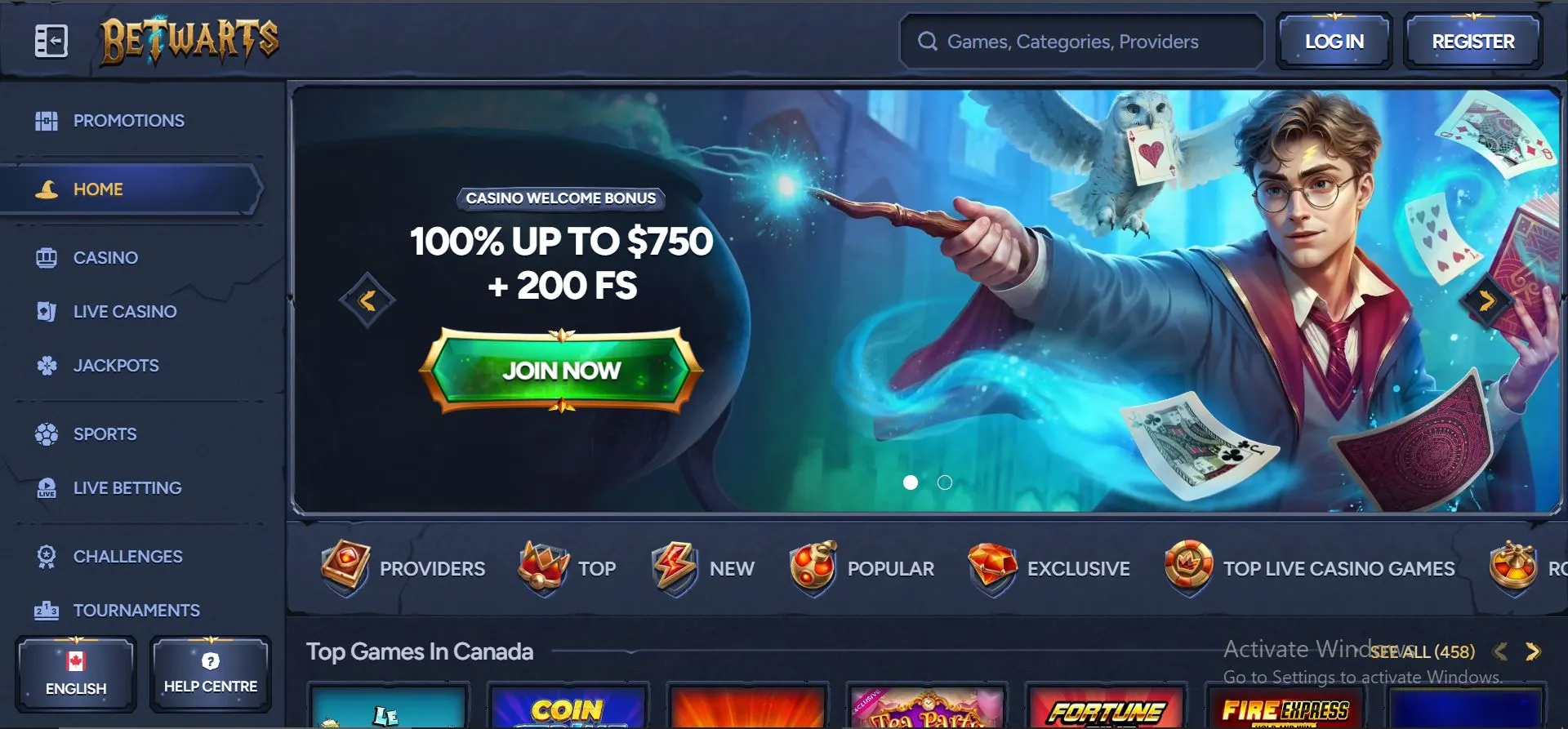 betwarts-casino-home-page