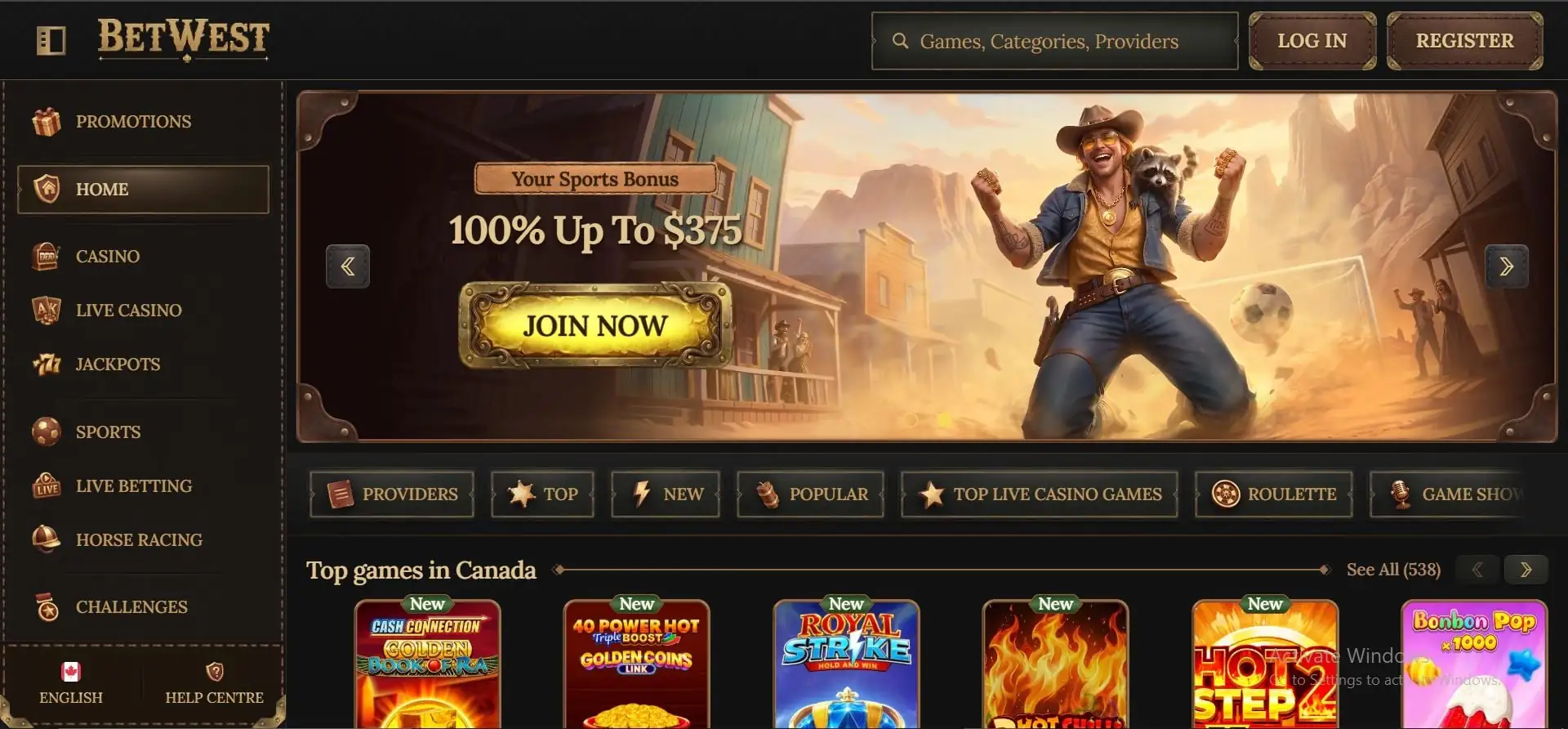 betwest-casino-home-page